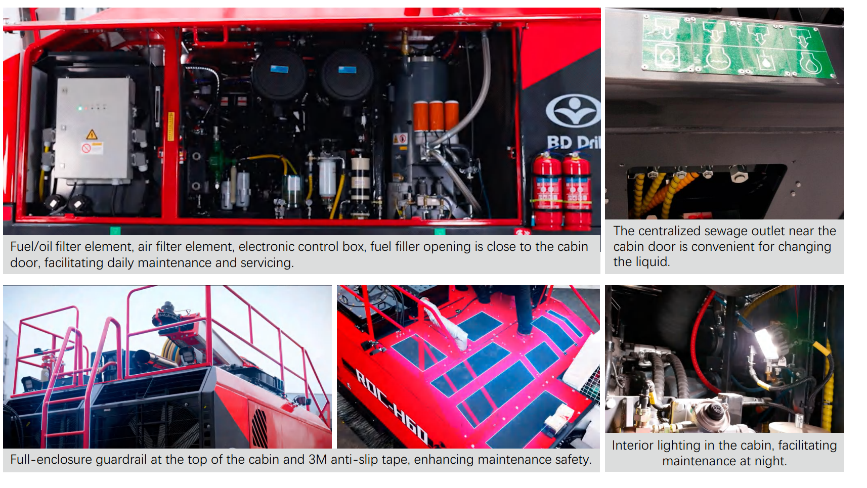 Black Diamond Drilling BD-H65 Drill Rig Designed for easier maintenance and servicing.